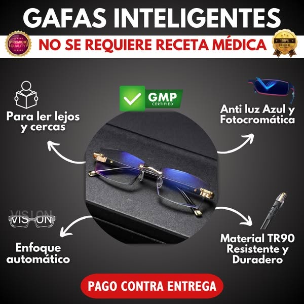 GAFAS SMART DE ÚTILMA GENERACIÓN PARA TODO MOMENTO -[COMPRA 1 Y LLÉVATE 2 + 1 ESTUCHE GRATIS Y PAÑO DE LIMPIEZA GRATIS] - 50% OFF