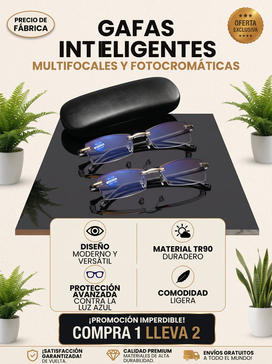 GAFAS SMART DE ÚTILMA GENERACIÓN PARA TODO MOMENTO -[COMPRA 1 Y LLÉVATE 2 + 1 ESTUCHE GRATIS Y PAÑO DE LIMPIEZA GRATIS] - 50% OFF