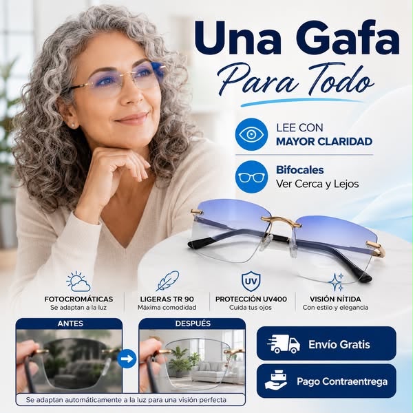 GAFAS SMART DE ÚTILMA GENERACIÓN PARA TODO MOMENTO -[COMPRA 1 Y LLÉVATE 2 + 1 ESTUCHE GRATIS Y PAÑO DE LIMPIEZA GRATIS] - 50% OFF